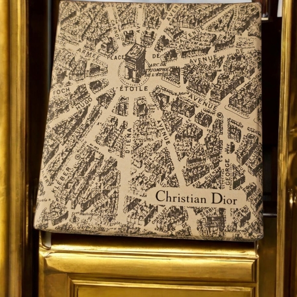 Christian Dior Map Print Canvas Lock And Key Set - Picture 2 of 4